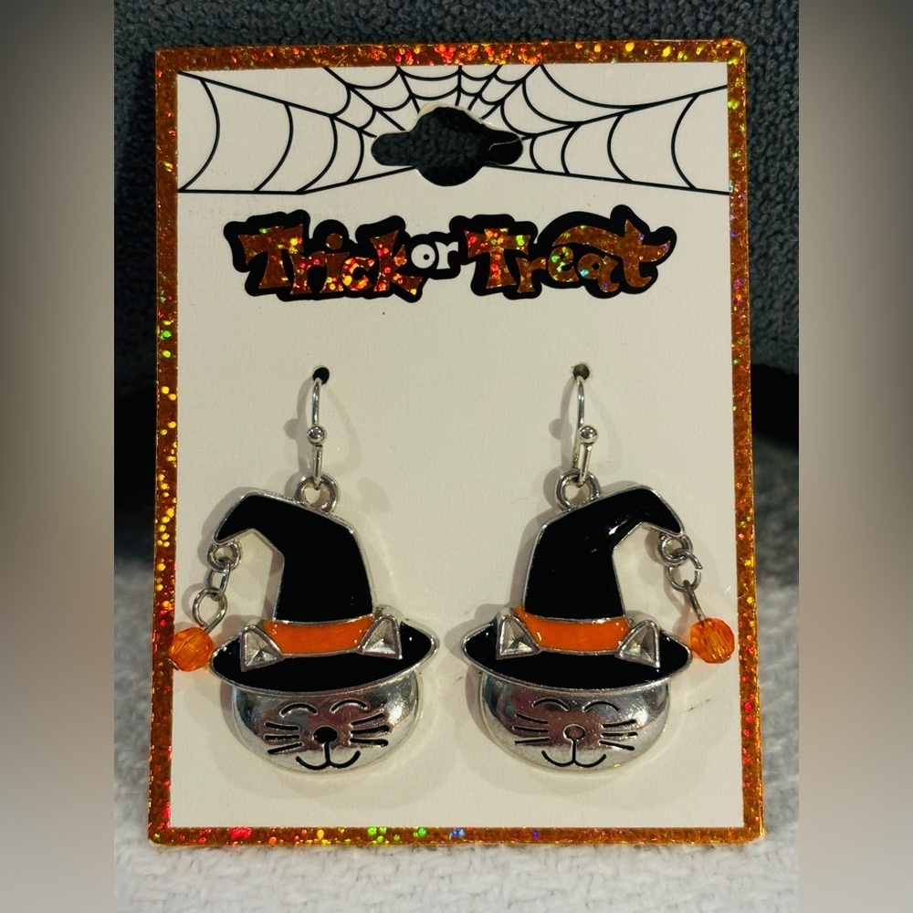 🎃👻Cute Halloween Cat Earrings👻🎃